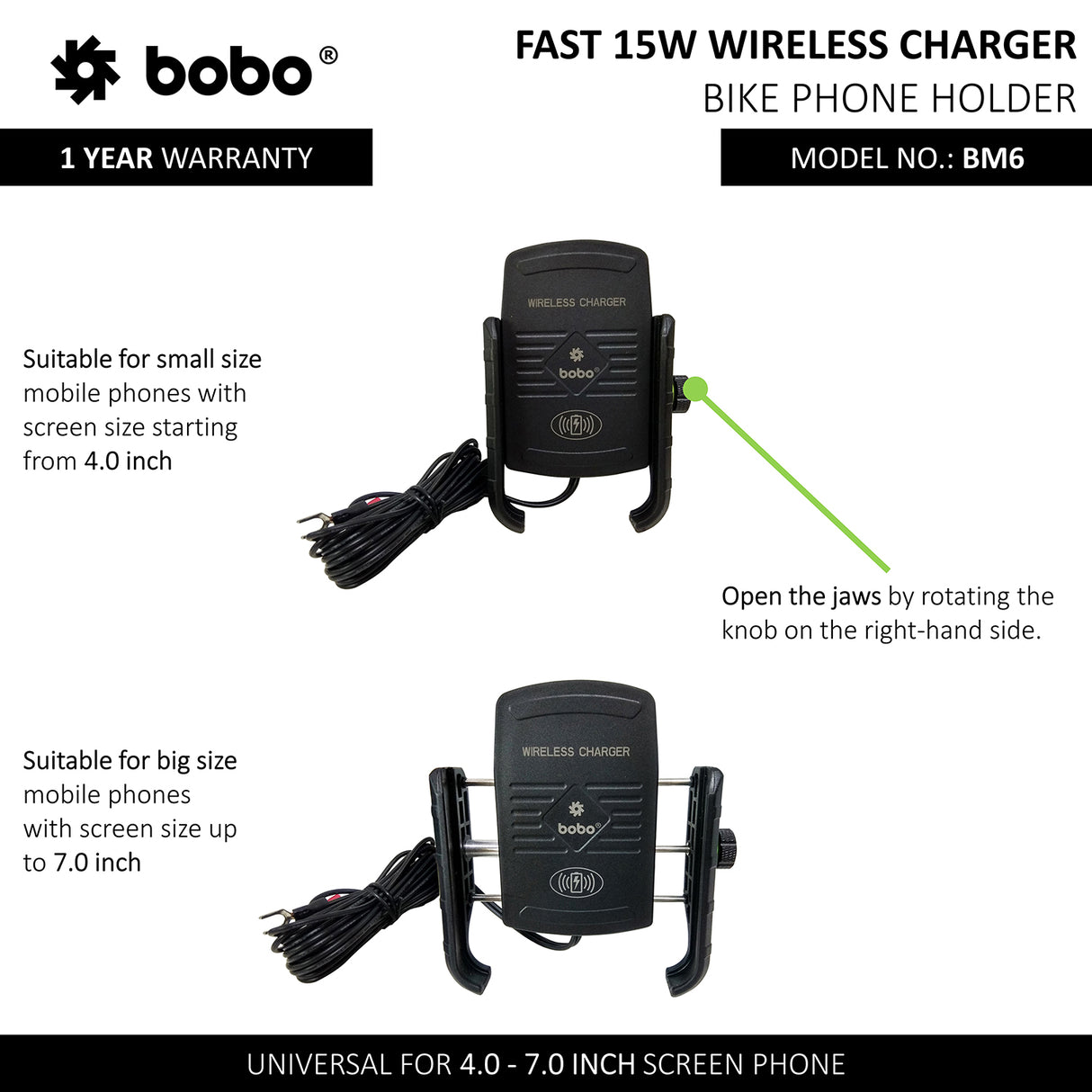BM6 - Fast 15W Wireless Charger