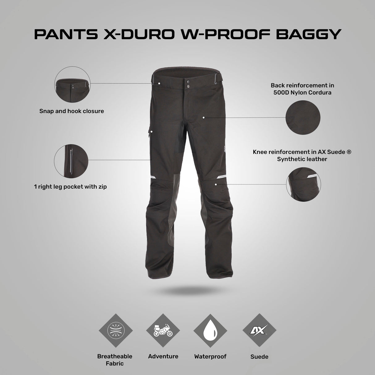 X.-DURO W-PROOF BAGGY PANT