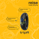 tripR  110/80-12 61L Front/Rear Tubeless Tyre