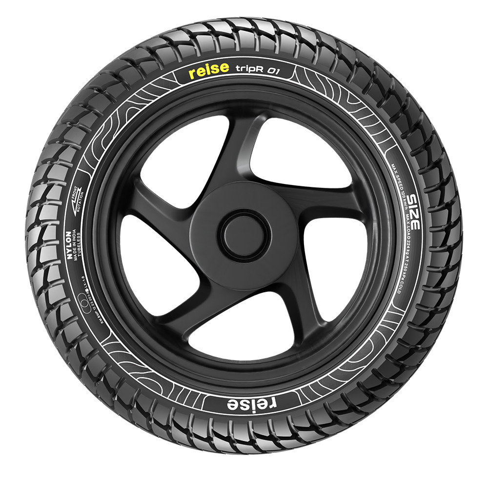 tripR  90/90-12 54J Front/Rear Tubeless Tyre