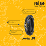 twistR  110/80-12 61L Front/Rear Tubeless Tyre