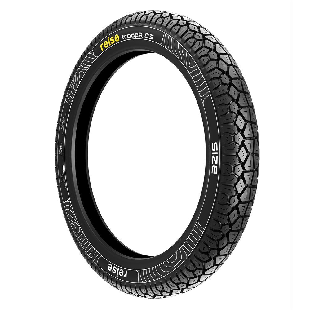 troopR 03  80/100-18 54P Rear Tubeless Tyre