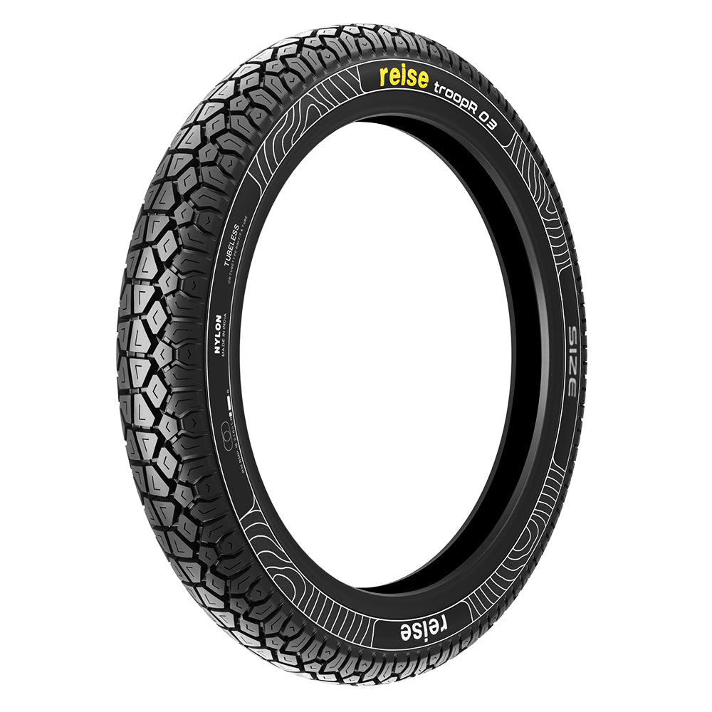 troopR 01  90/90-19 52P Front Tubeless Tyre