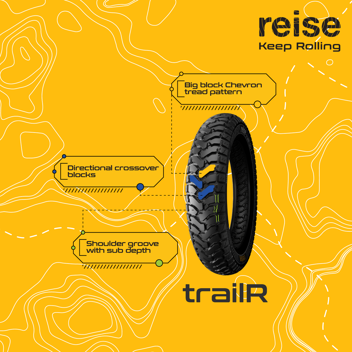 trailR  120/90-17 64S Rear Tube Tyre