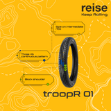 troopR 01  90/90-19 52P Front Tubeless Tyre