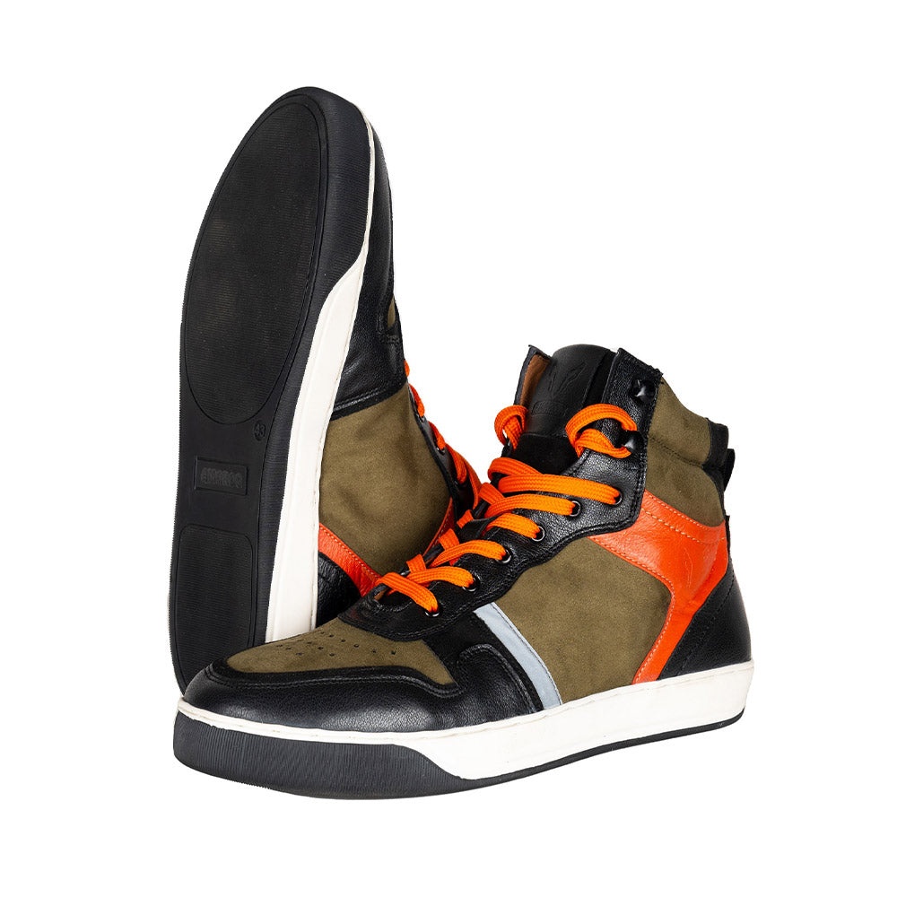 Urbane Riding Sneakers - Olive/Orange