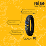 tourR  90/90-17 49P Front Tubeless Tyre